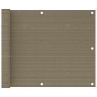 VidaXL Balkonscherm 75x500 cm hdpe taupe - thumbnail