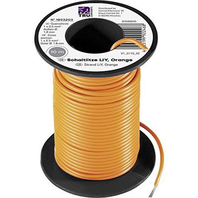 TRU COMPONENTS 1572282 Draad LiY 1 x 0.50 mm² Wit 10 m