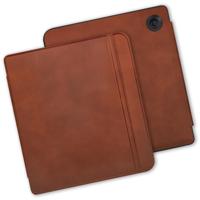 Lunso Kobo Libra Colour hoes (7 inch) - echt leren sleepcover - Cognac - thumbnail
