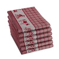 6x DDDDD theedoek 60x55 cm dutchie red - thumbnail