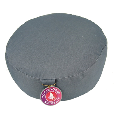 Yogi & Yogini Meditatiekussen Rond Katoen Grijs - 33 x 17 cm