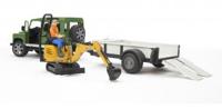 bruder Land Rover Defender met CB 8010 CTS-micrograafmachine modelvoertuig - thumbnail