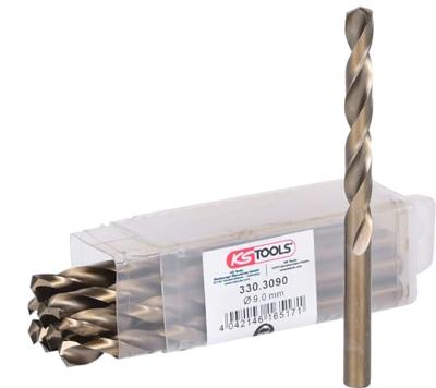 KS Tools 3303090 HSS-G-Co 5 Metaal-spiraalboorset 9 mm 10 stuk(s)