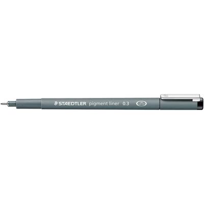 Staedtler pigment liner fineliner, ronde punt, schrijfbreedte 0,3 mm, zwart