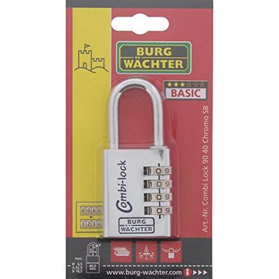 Burg Wächter 3651 Hangslot 40.00 mm Aluminium-zilver (chroom) Cijferslot