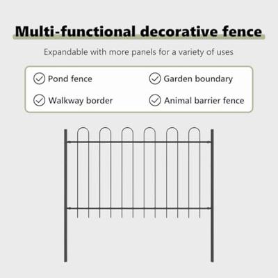 Tuinhek 9 pcs Grijs 15,3 x 1 m Poedercoating staal
