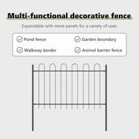 Tuinhek 9 pcs Grijs 15,3 x 1 m Poedercoating staal - thumbnail