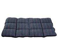 Jack and Vanilla Hondenkussen - Maat XL - 68x104 cm - Pluche wol - Tartan - Blauw / grijs - thumbnail