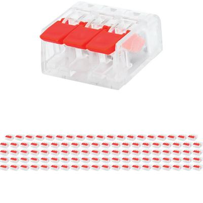 Lasklem - Verbindingsklem - 100 Stuks - 3 Polig met Klemmetjes - Groen