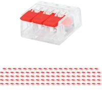 Lasklem - Verbindingsklem - 100 Stuks - 3 Polig met Klemmetjes - Groen - thumbnail