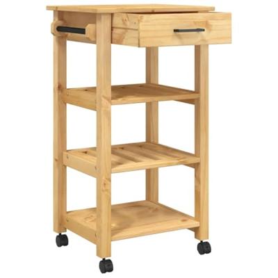 Keukentrolley MONZA 48x40x88,5 cm massief grenenhout