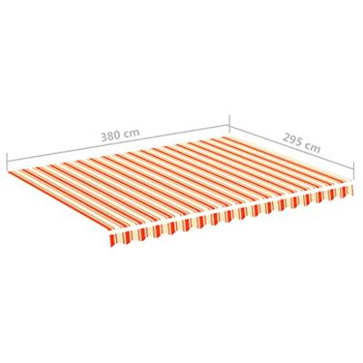VidaXL Vervangingsdoek voor luifel 4x3 m geel en oranje