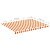 VidaXL Vervangingsdoek voor luifel 4x3 m geel en oranje - thumbnail