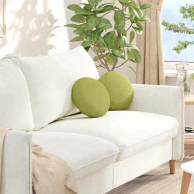 VidaXL Zitkussens 2 pcs lichtgroen ø30 x 13 cm stof