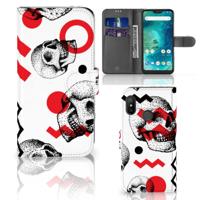 Telefoonhoesje met Naam Xiaomi Mi A2 Lite Skull Red - thumbnail