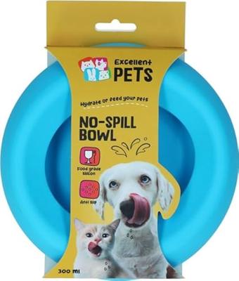 Excellent Pets No-Spill Bowl 300ml Blauw S Excellent Pets No-Spill Bowl 300ml Blauw S