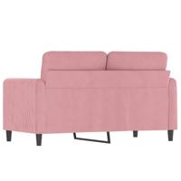 Tweezitsbank 120 cm fluweel roze - thumbnail