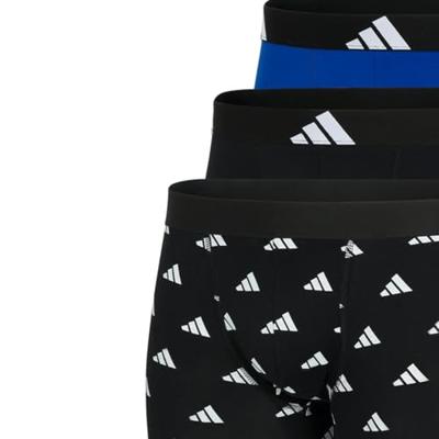 Adidas Boxershorts flex cotton lang 3-pack blauw zwart