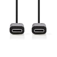 Nedis USB-Kabel | USB-C Male naar USB-C Male | 5 Gbps | 1 m | 1 stuks - CCGB64700BK10 CCGB64700BK10 - thumbnail