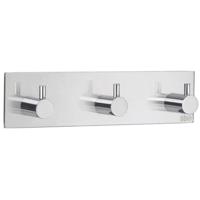 Smedbo Beslagsboden Handdoekhouder - 18x4.5x3cm - zelfklevend - RVS Gepolijst Edelstaal BK1107 - thumbnail