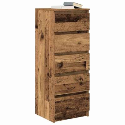 Dressoir met lades 37,5x35x99 cm bewerkt hout oud hout Dressoir met lades 37,5x35x99 cm bewerkt hout oud hout