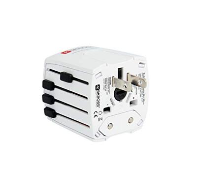 SKROSS | 1.302180 | Micro MUV | Universele 2-polige reisadapter - spanning en vermogen 100V - 250W / 250V - 625W. Bescherming tegen elektrische schokken