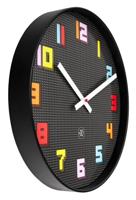 Wandklok 35 cm - Stil - Zwart/Multikleur - ABS - nXt 'Game' - thumbnail