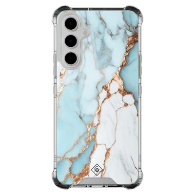 Samsung Galaxy A54 shockproof hoesje - Marmer lichtblauw Samsung Galaxy A54 shockproof hoesje - Marmer lichtblauw
