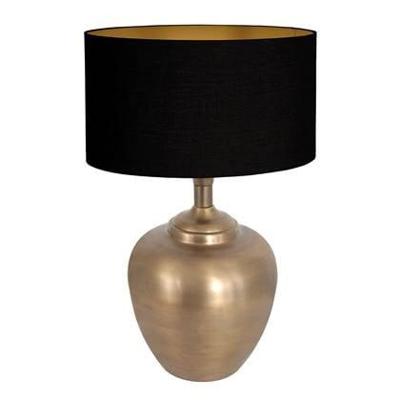 Steinhauer Tafellamp bolBrass brons met zwarte kap - 3968BR