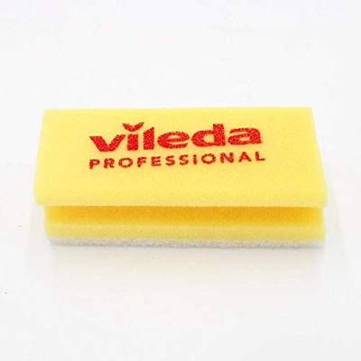 Vileda spons Glitzi Quattro, geel, pak van 10 stuks