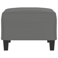 Voetenbank 70x55x41 cm microvezelstof donkergrijs - thumbnail