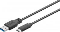 USB 3.2 GEN 1 (USB3.0) Aansluitkabel - USB-C naar USB-A - 5Gbit/s - USB adapter - OTG kabel - 1m - Zwart - thumbnail