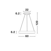 Lyora HanglampRando Thin koffie bruin Ø 60cm - 9453455 - thumbnail