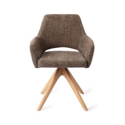 Jesper Home Yanai eetkamerstoel Checked Chestnut revolve oak natural Jesper Home Yanai eetkamerstoel Checked Chestnut revolve oak natural
