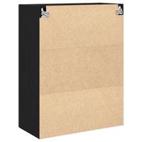 Wandkast Zwart eiken 69.5 x 34 x 90 cm Bewerkt hout - thumbnail