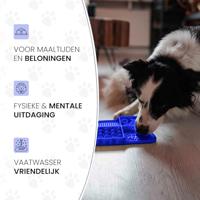 Eat Slow Live Longer Lick Mat Dimensions Rectangle Blue - thumbnail