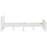 Bedframe massief grenenhout wit 120x200 cm - thumbnail