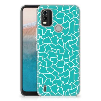 Nokia C21 Plus | Hoesje maken | Cracks Blue