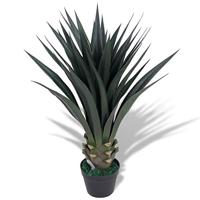 VidaXL Kunst yucca plant met pot 85 cm groen - thumbnail
