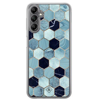Samsung Galaxy A14 hybride hoesje - Blue cubes