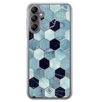 Samsung Galaxy A14 hybride hoesje - Blue cubes - thumbnail