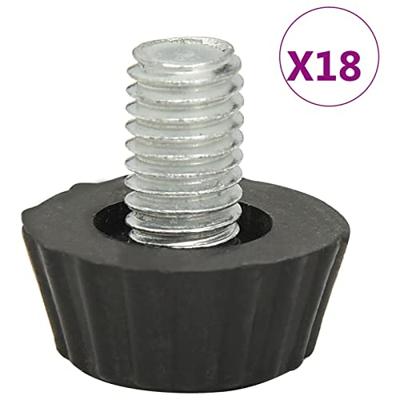 VidaXL Meubelpoten 18 st verstelbaar m8 zwart