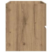 Wastafelkast 100x38,5x45 cm bewerkt hout artisanaal eikenkleur - thumbnail
