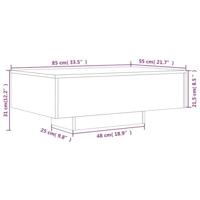 Salontafel met LED-verlichting 85x55x31 cm grijs sonoma eiken - thumbnail
