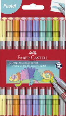Faber Castell Viltstift Duo - 10 stuks pastel
