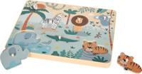 Small Foot - houten dierengeluiden puzzel safari - thumbnail