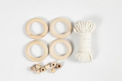 Creativ Company Mini hobbyset macramé, servetring, off white, 1 doos
