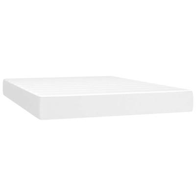 Pocketveringmatras medium 140x200x20 cm kunstleer wit