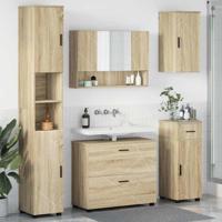 Badkamermeubelset met lade 5 pcs Sonoma eiken 30 x 35 x 192 cm - thumbnail
