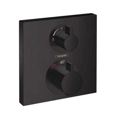 Hansgrohe Thermostaat Afbouwdeel Ecostat Square 2 functies Mat Zwart Hansgrohe Thermostaat Afbouwdeel Ecostat Square 2 functies Mat Zwart